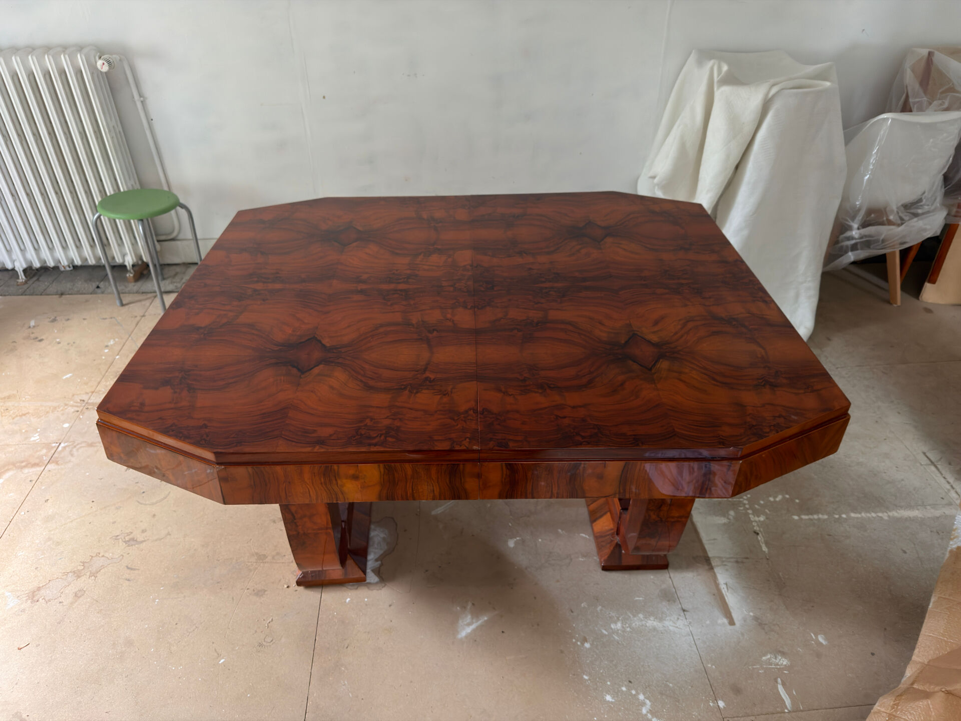 Table de salle à manger Art Déco extensible – années 1930