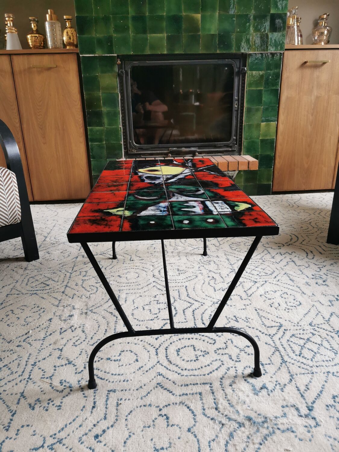 Vintage JG Picard ceramic coffee table
