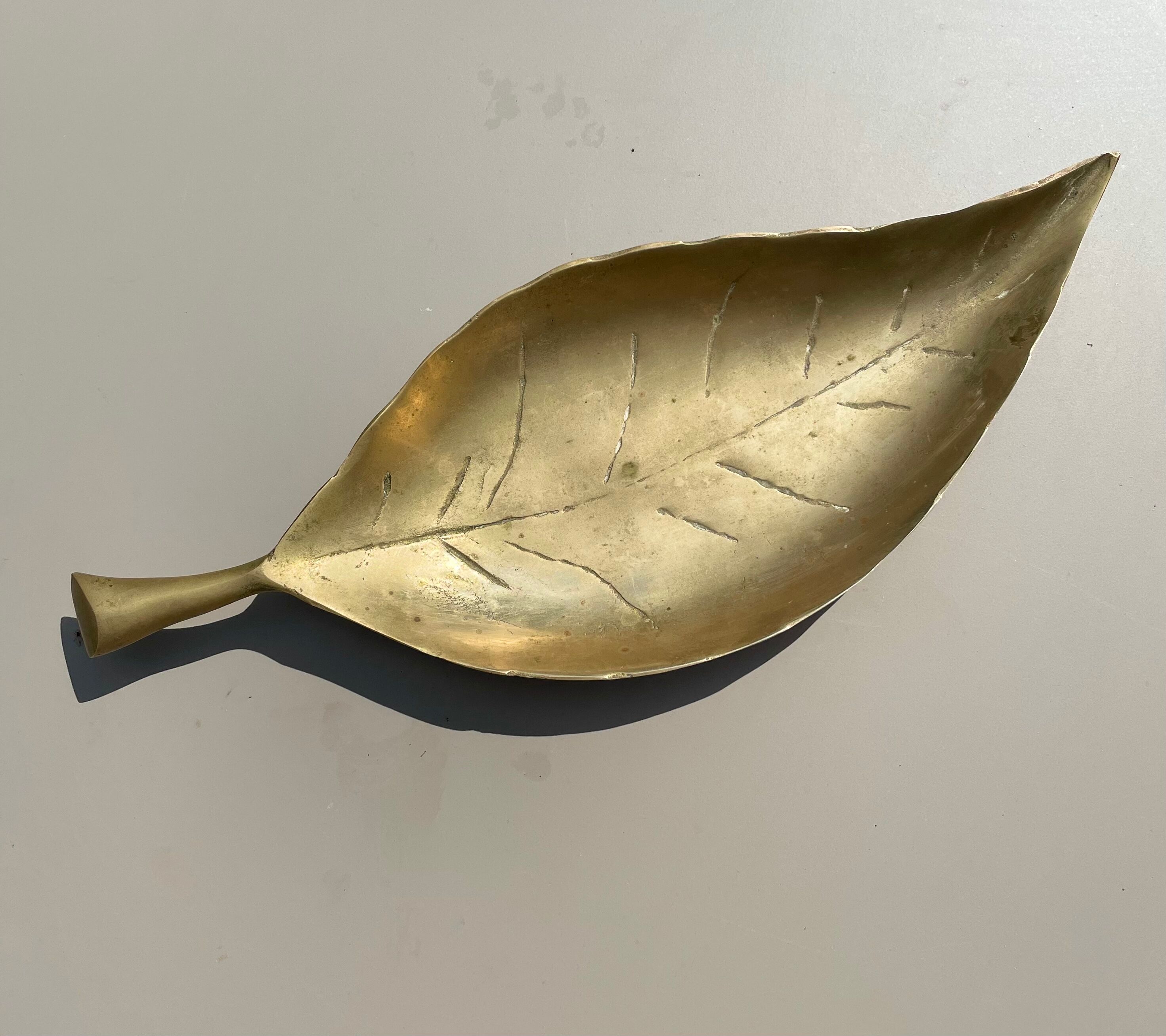 Empty pocket sheet shape brass -vintage year 60