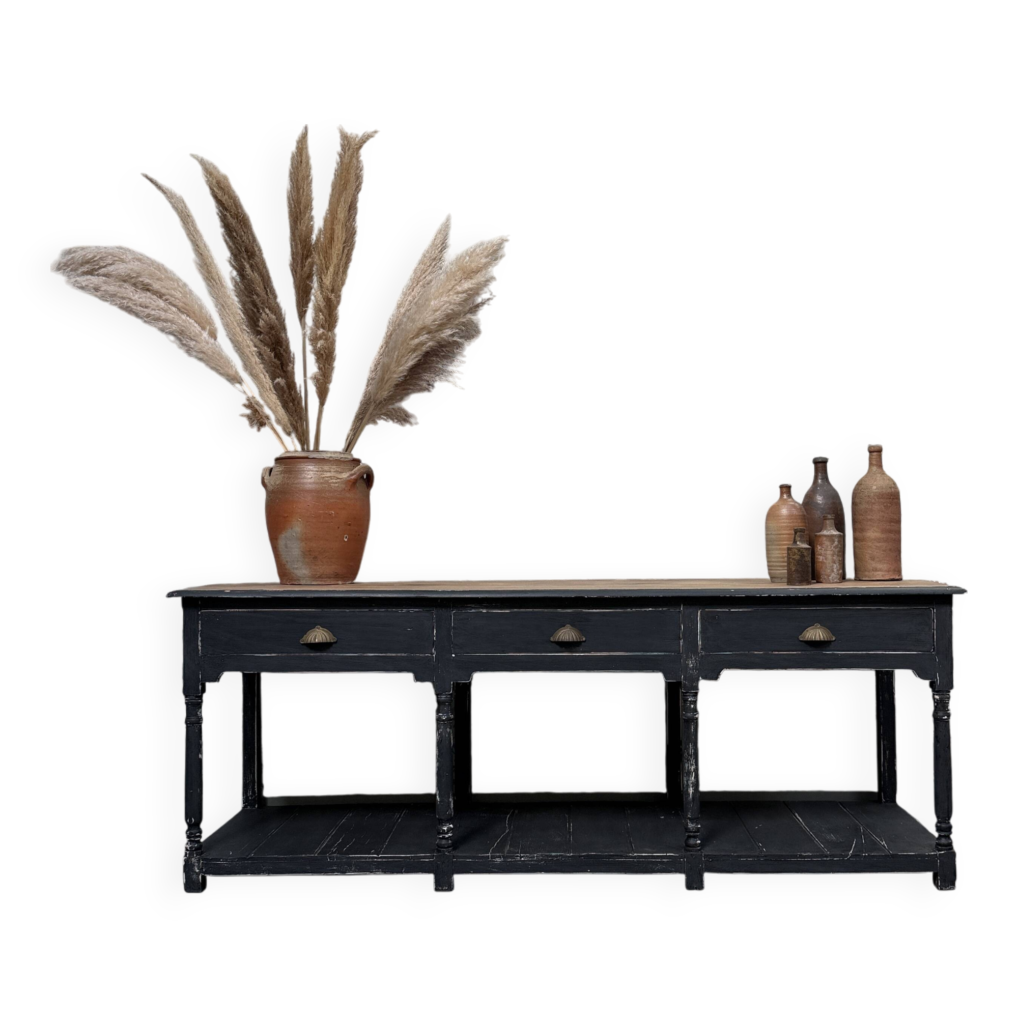 Large patinated draper's table (renovated)