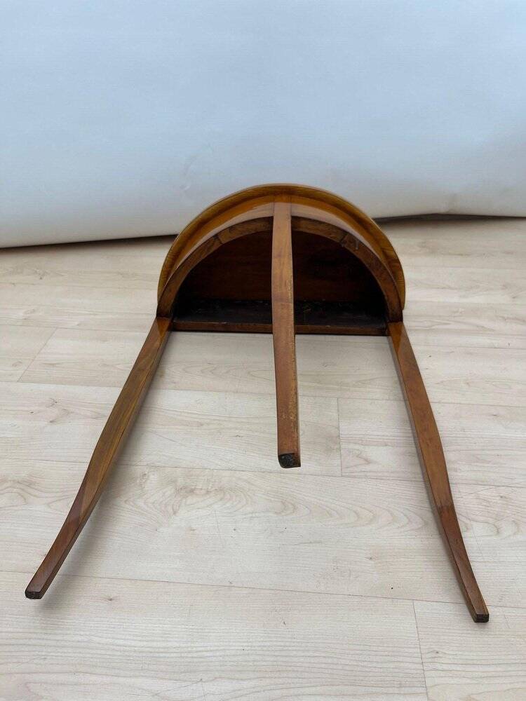 Biedermeier Demi-Lune Console Table in Cherry Wood, South Germany, 1820