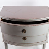 Commode gustavienne avec deux tiroirs en gris peints à partir de l’année 1890