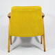 Original armchair type 366, designer J. Chierowski, yellow fabric, 1960s