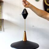 Adjustable Pendant Lamp, Denmark, 1970s, Mid-C, Vintage