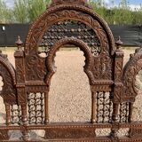 Old carved wooden bench