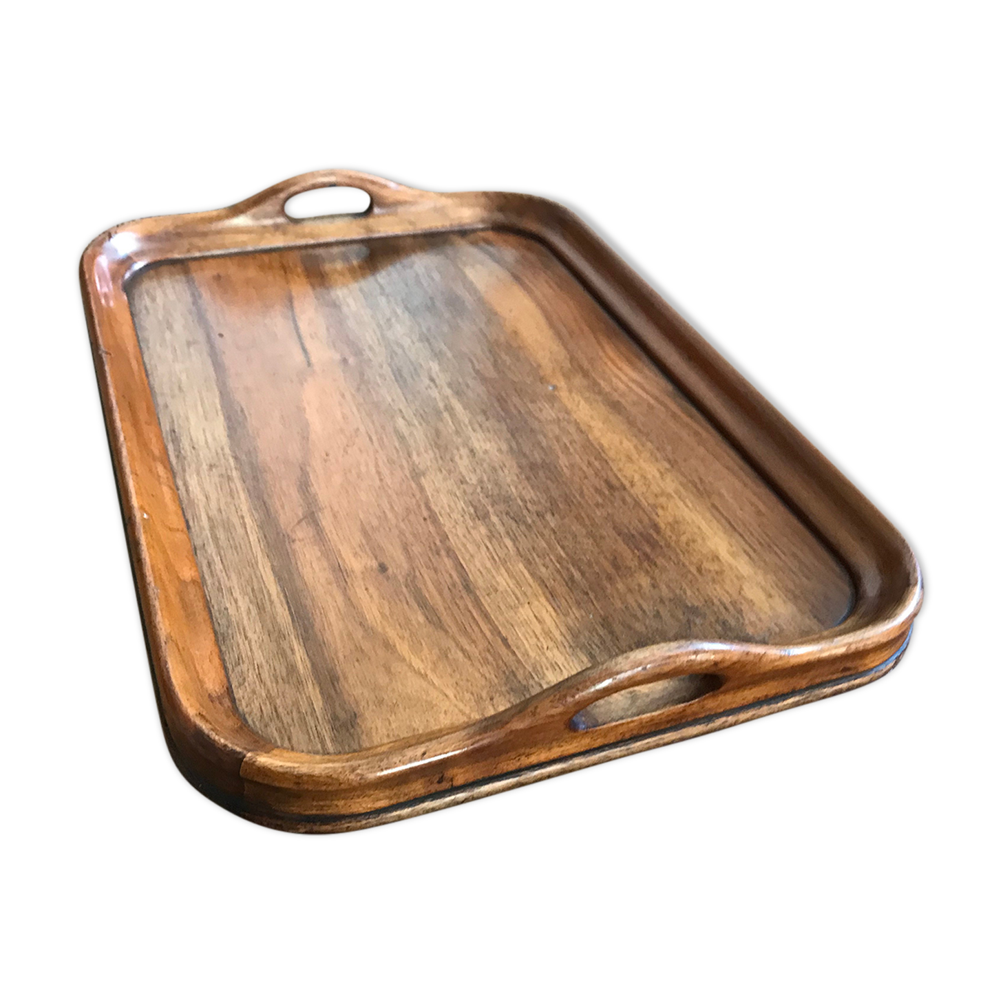 Bistro service tray 1900 solid mahogany