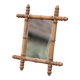 Wooden bamboo imitation mirror, antique mirror, hanging mirror, interior decor, mirror