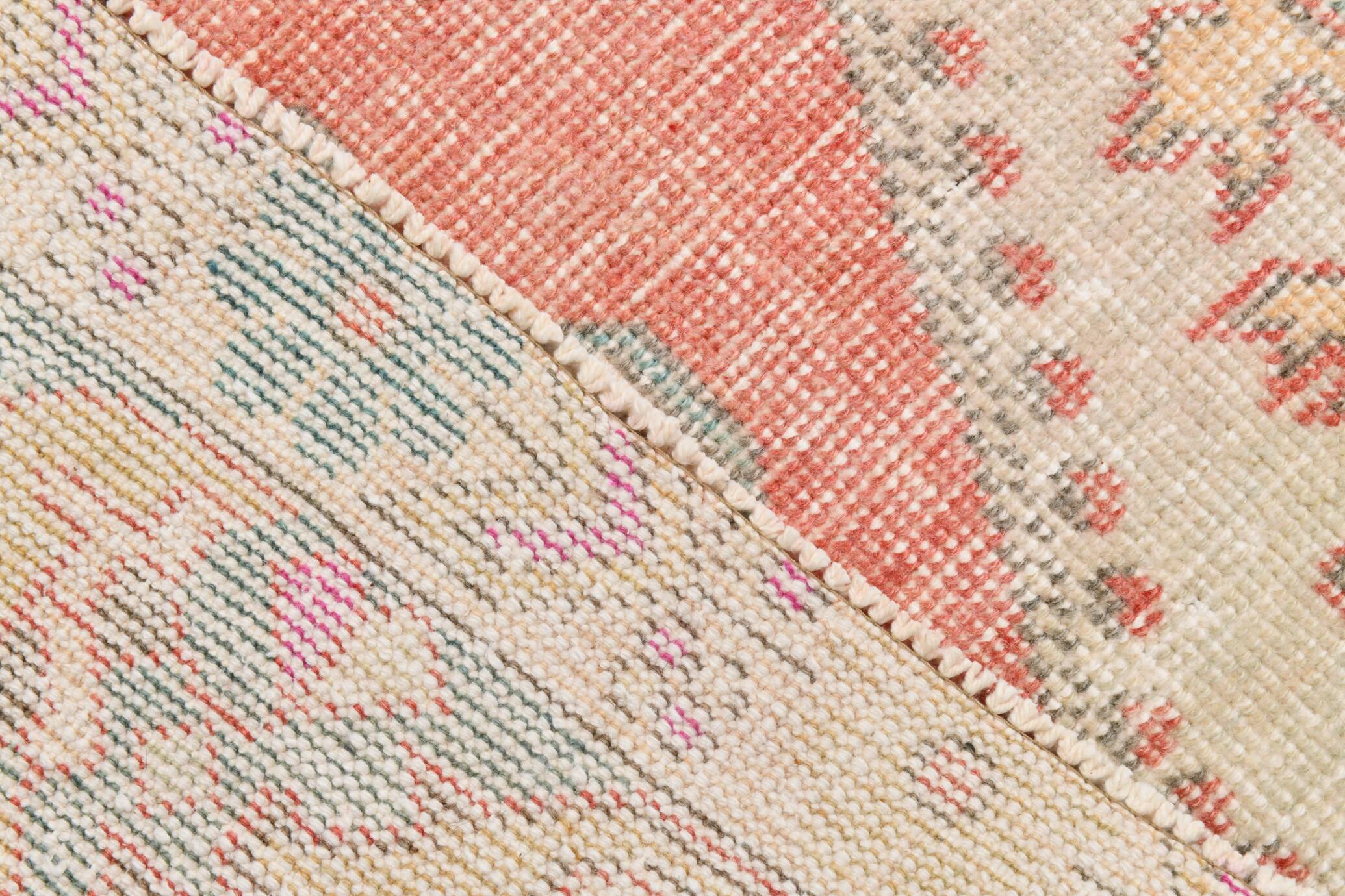 4x7 Red Madallion Turkish Rug 117x225Cm SK 22422