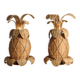 "Rattan 'pineapple' lamps"