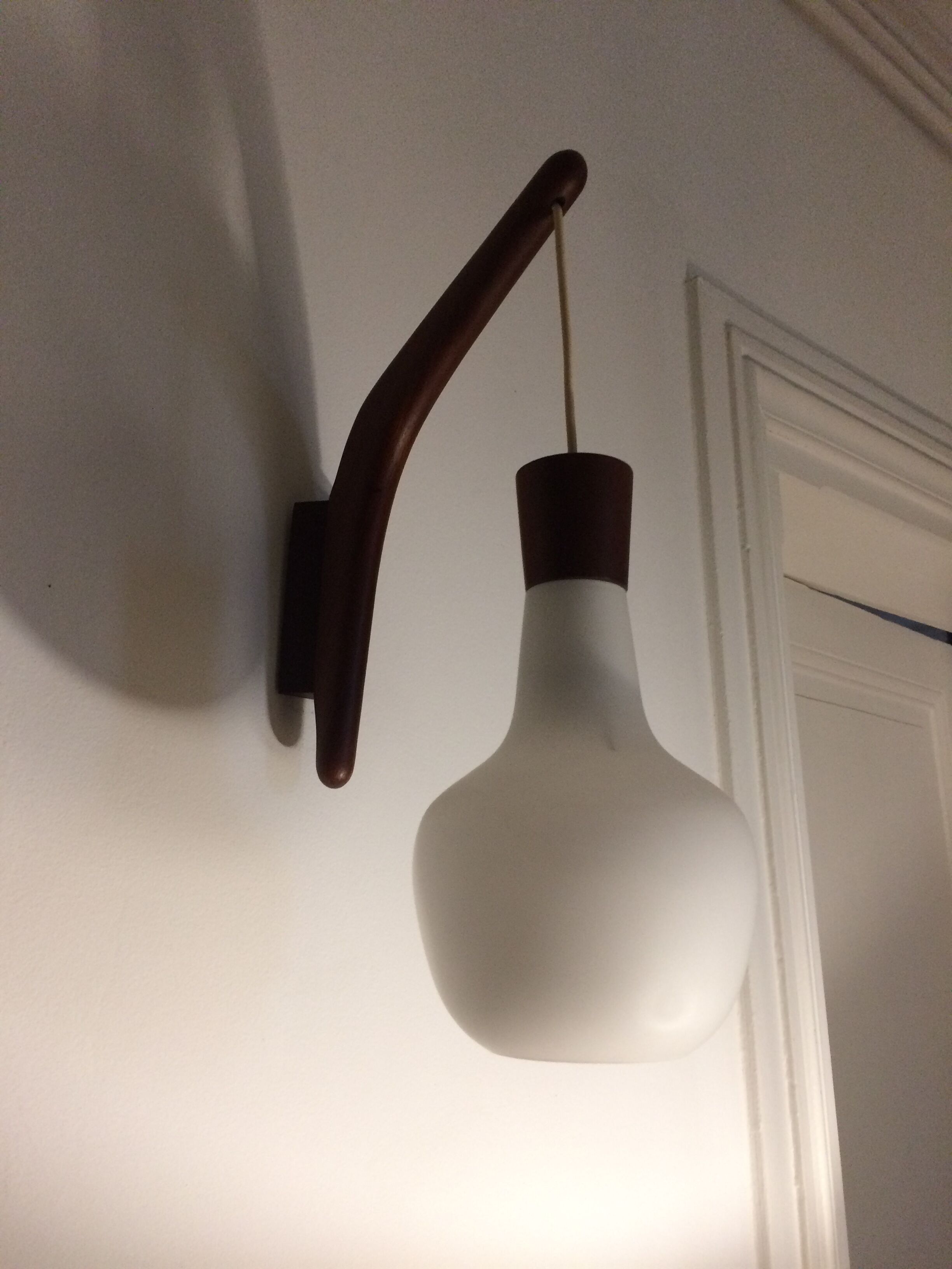 Scandinavian wall light teak 1960