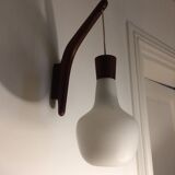 Scandinavian wall light teak 1960
