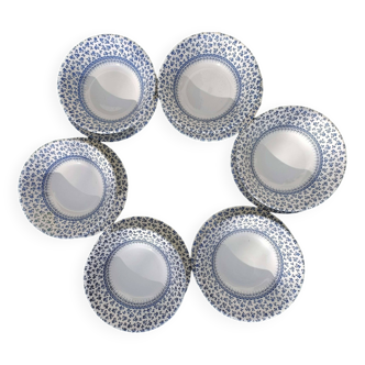 Ensemble de 6 bols et 6 assiettes en porcelaine anglaises EIT