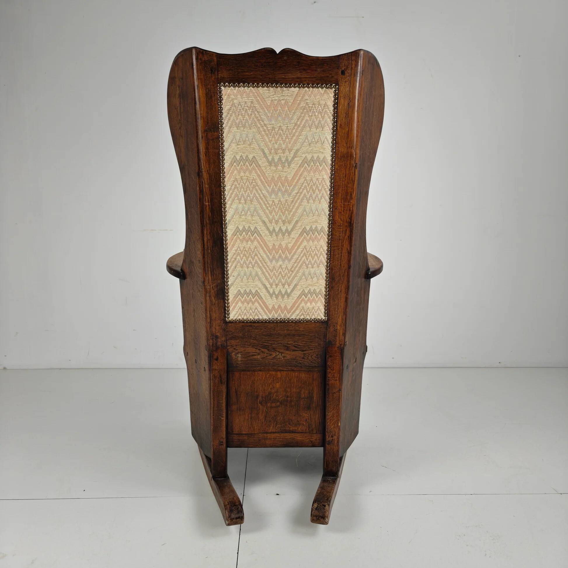19th century English lambing chair – upholstered
