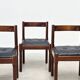 Set of six leather "Carimate" dining chairs by Vico Magistretti for Cassina