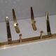 Original WHW Workshop HAGENAUER Vienna, Brass Wall Coat Rack + 2 Hooks