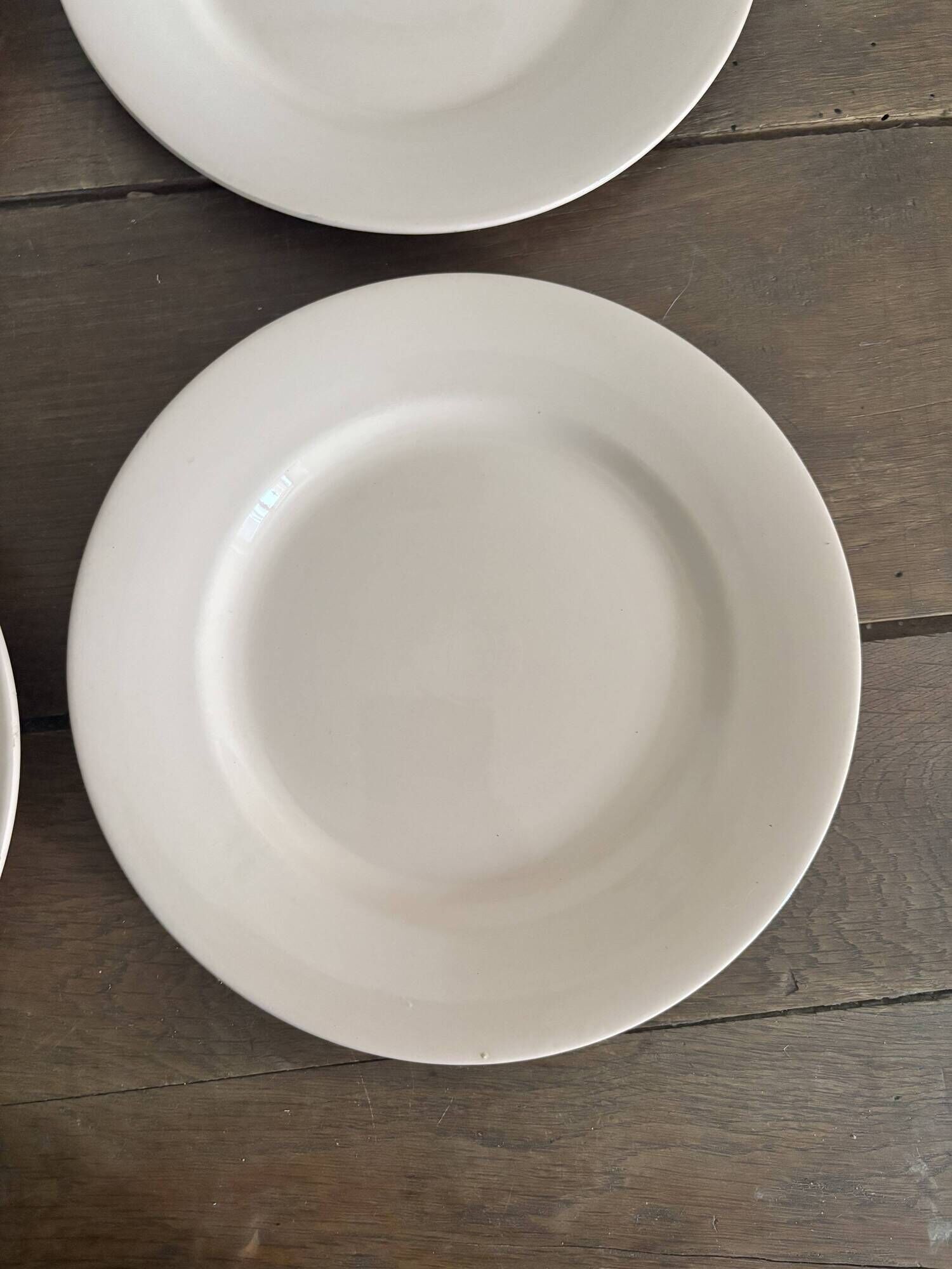 Set of 12 vintage plates Digoin Sarreguemines – Powder pink