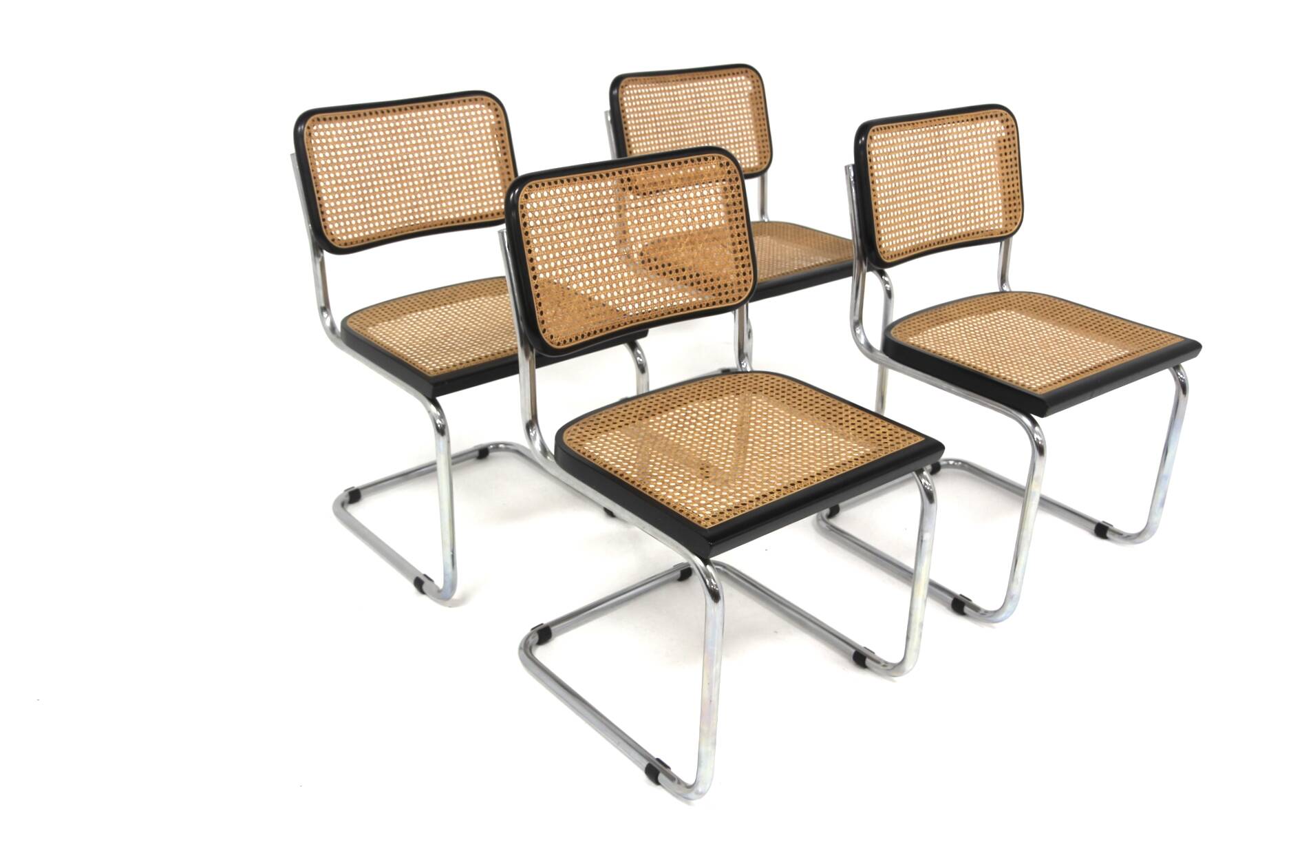 Set of 4 "B32" chairs, Marcel Breuer, Italy, 1990