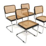 Set of 4 "B32" chairs, Marcel Breuer, Italy, 1990