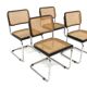 Set de 4 chaises "B32", Marcel Breuer, Italie, 1990