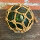 Old Float Ball. Marine Decor. Green Glass Ball. Ball a