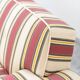 American sofa and armchair in original striped fabric from the 1970s