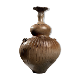 Monumental handled vase by Gustave Tiffoche