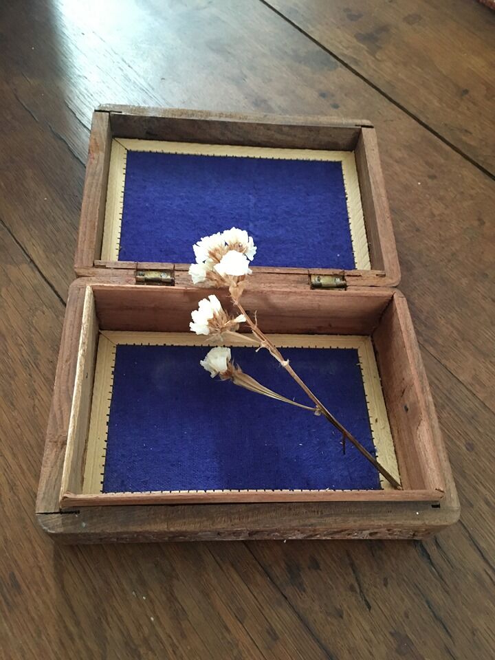 Indian carved wooden box