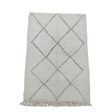 Tapis berbere beni ouarain à losanges creux