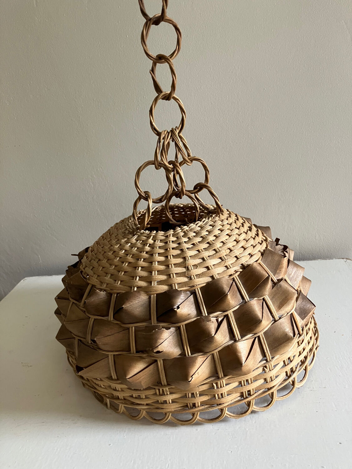 Rattan lampshade