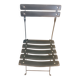 Chaise cuir noire pliante Flik