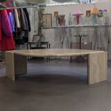 Vintage travertine coffee table from the 80s.