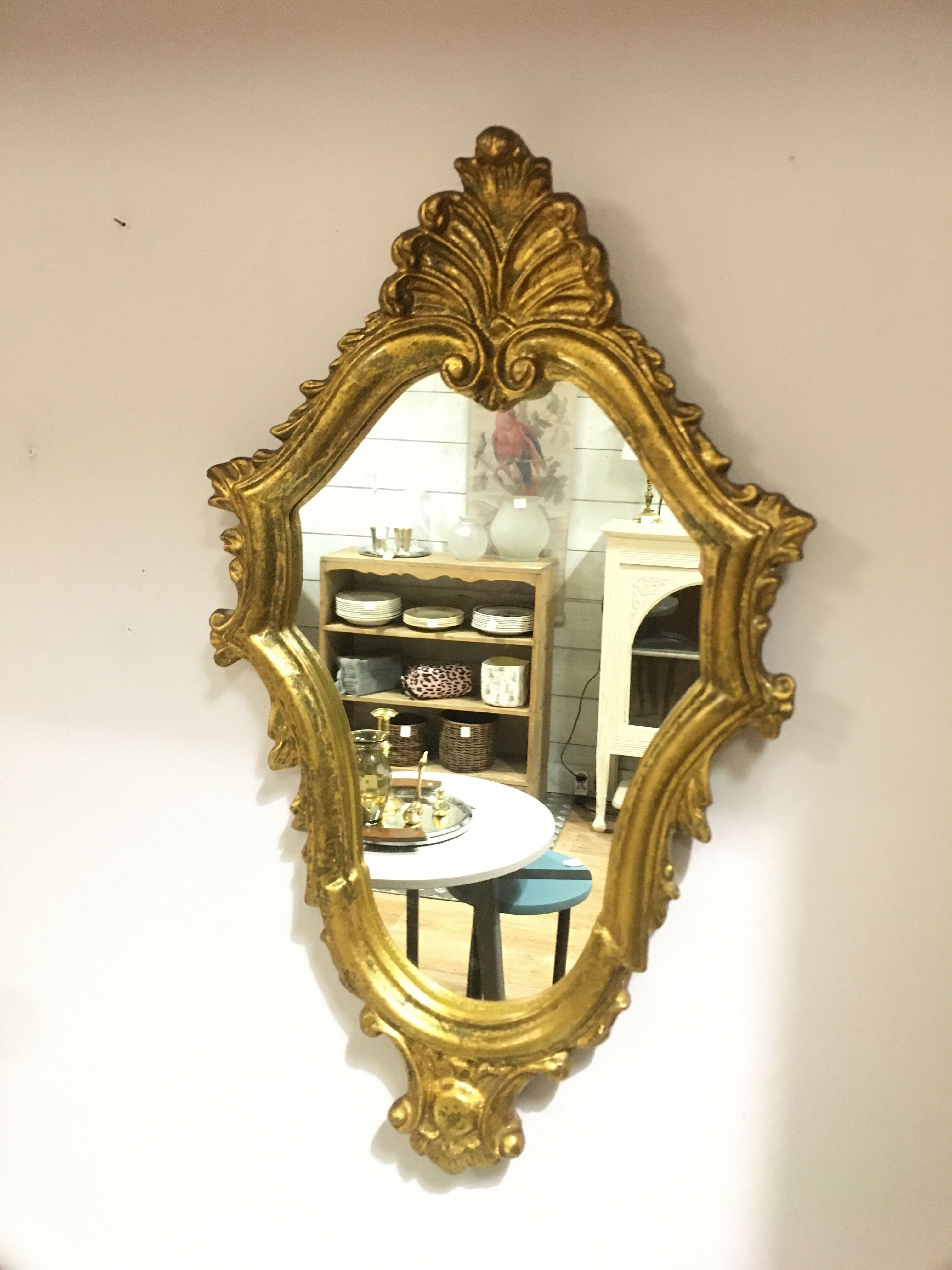 Golden baroque mirror