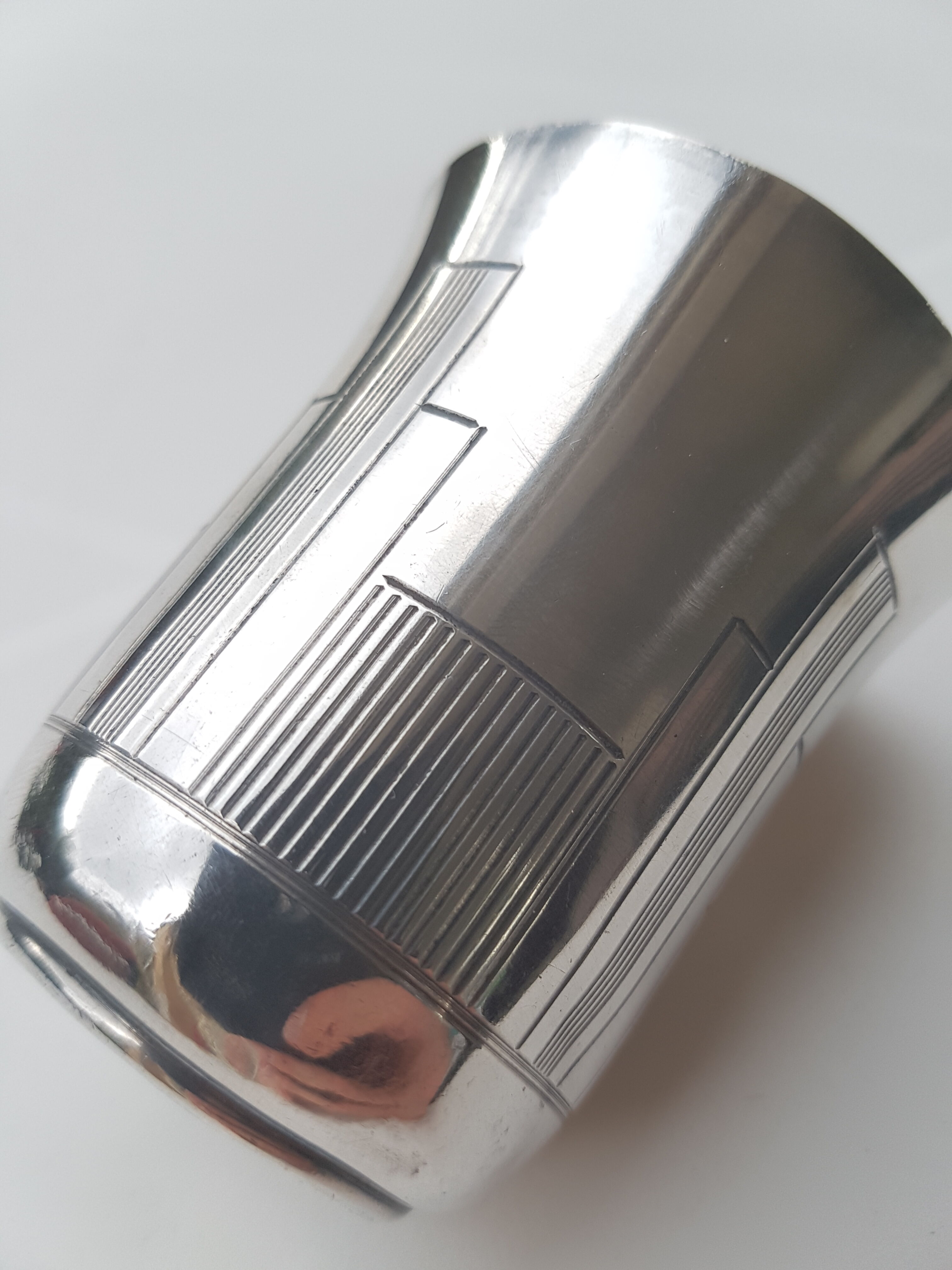 Timbale in solid silver "art deco" 1950s
