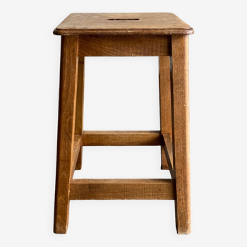 Boarding school stool in oak and plywood 1950