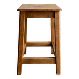 Boarding school stool in oak and plywood 1950