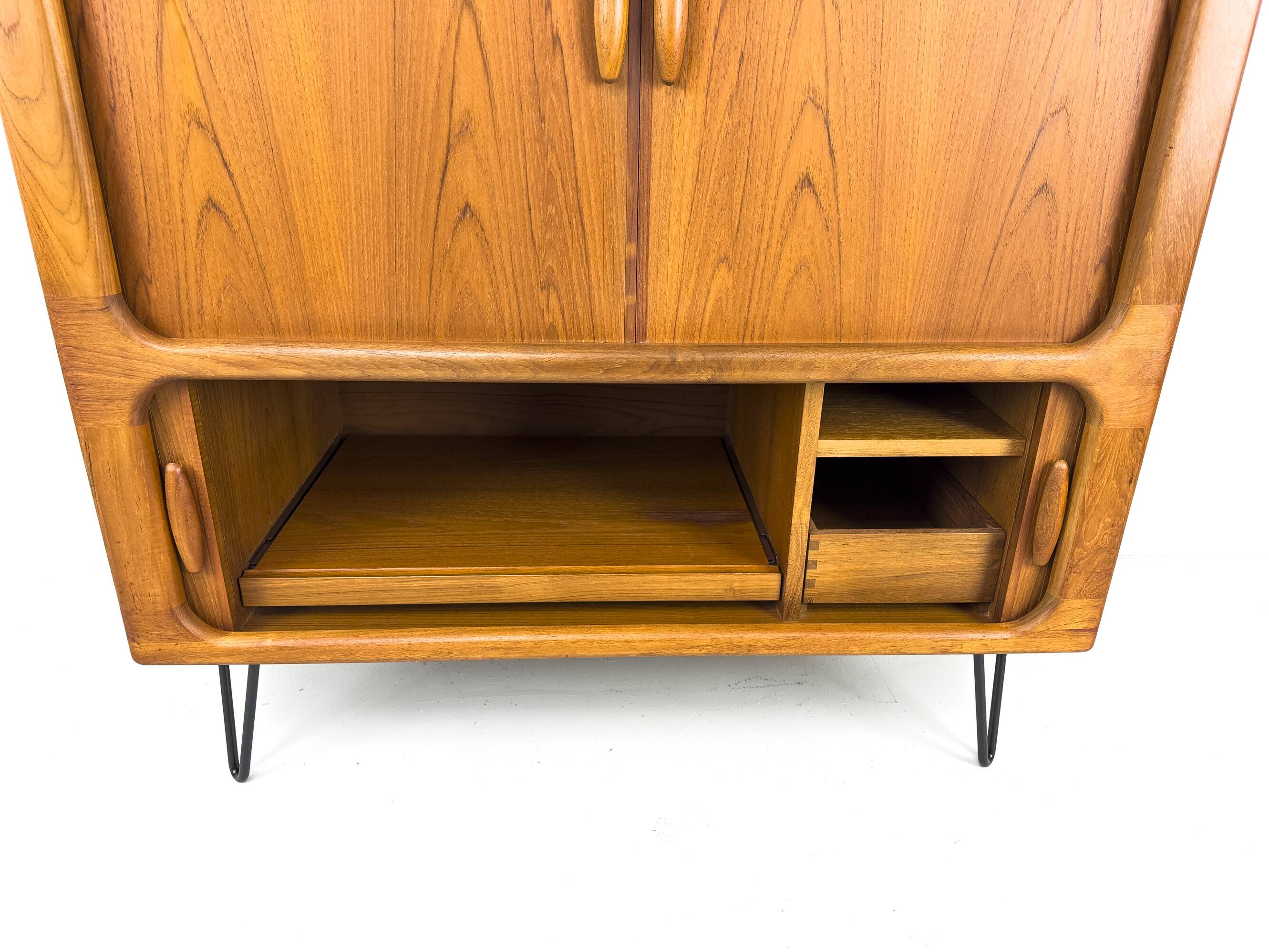 Danish Teak Hi-Fi Sideboard with Tambour Doors from Dyrlund, 1970s