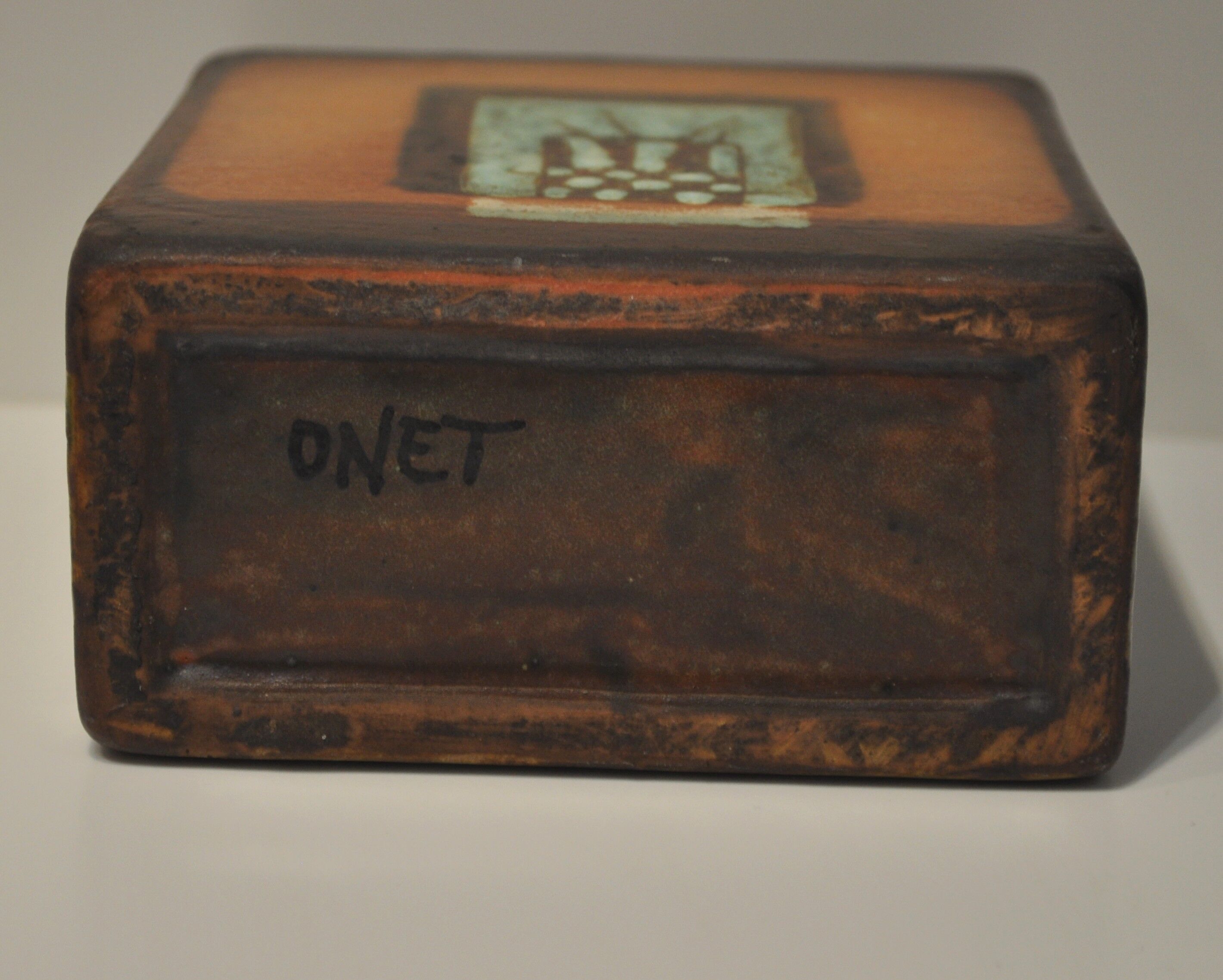 Vase grès géométrique motifs abstraits Onet