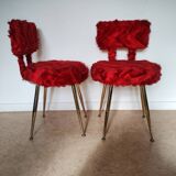 Paire de chaises moumoute