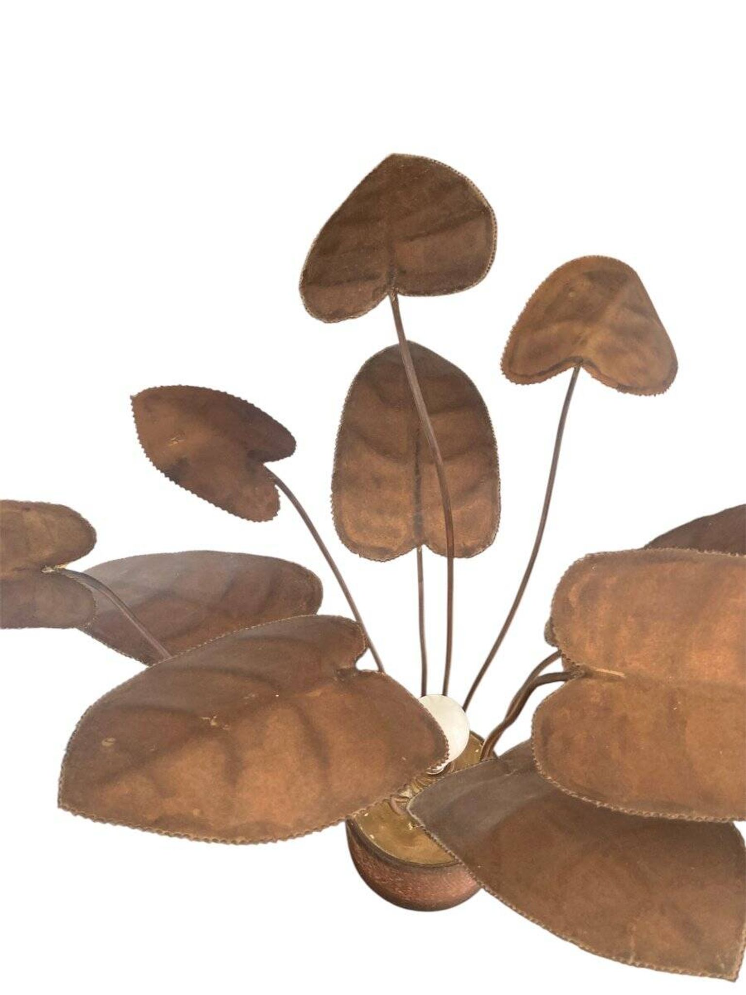 Sculptural metal lamp, 1960s/70s