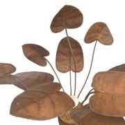 Sculptural metal lamp, 1960s/70s
