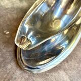 Silver stainless steel gravy boat