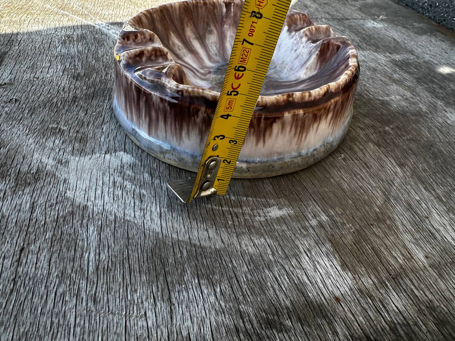 Empty Ashtray Pocket in Ceramic Marble Effect D 14 cm