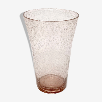 Vase verre soufflé vintage 70