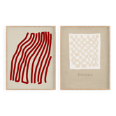 Paire d'impressions giclées, œuvres d'art murales abstraites