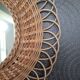 70s rattan sun mirror