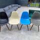 Lot of 4 DSW chairs in walnut fiber by Eames Herman Miller, vintage