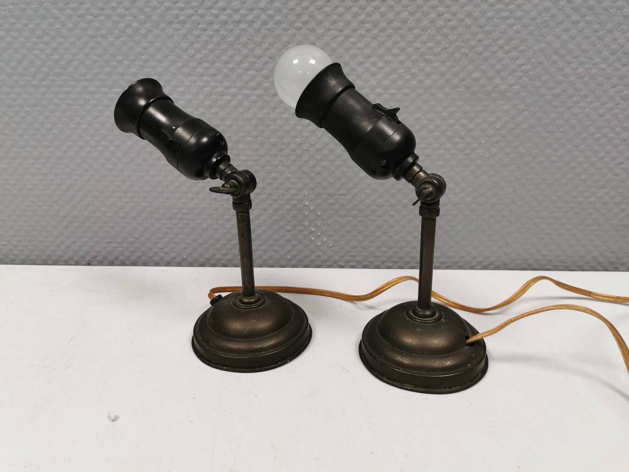 A set of antique wall lamps (they are from before 1930) from Danish NES.