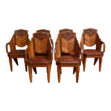 Set of 6 Rosewood Armchairs, Art Deco – 1910