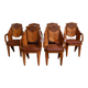 Set of 6 Rosewood Armchairs, Art Deco – 1910