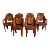 Suite de 6 Fauteuils en Bois de Rose, Art Déco – 1910